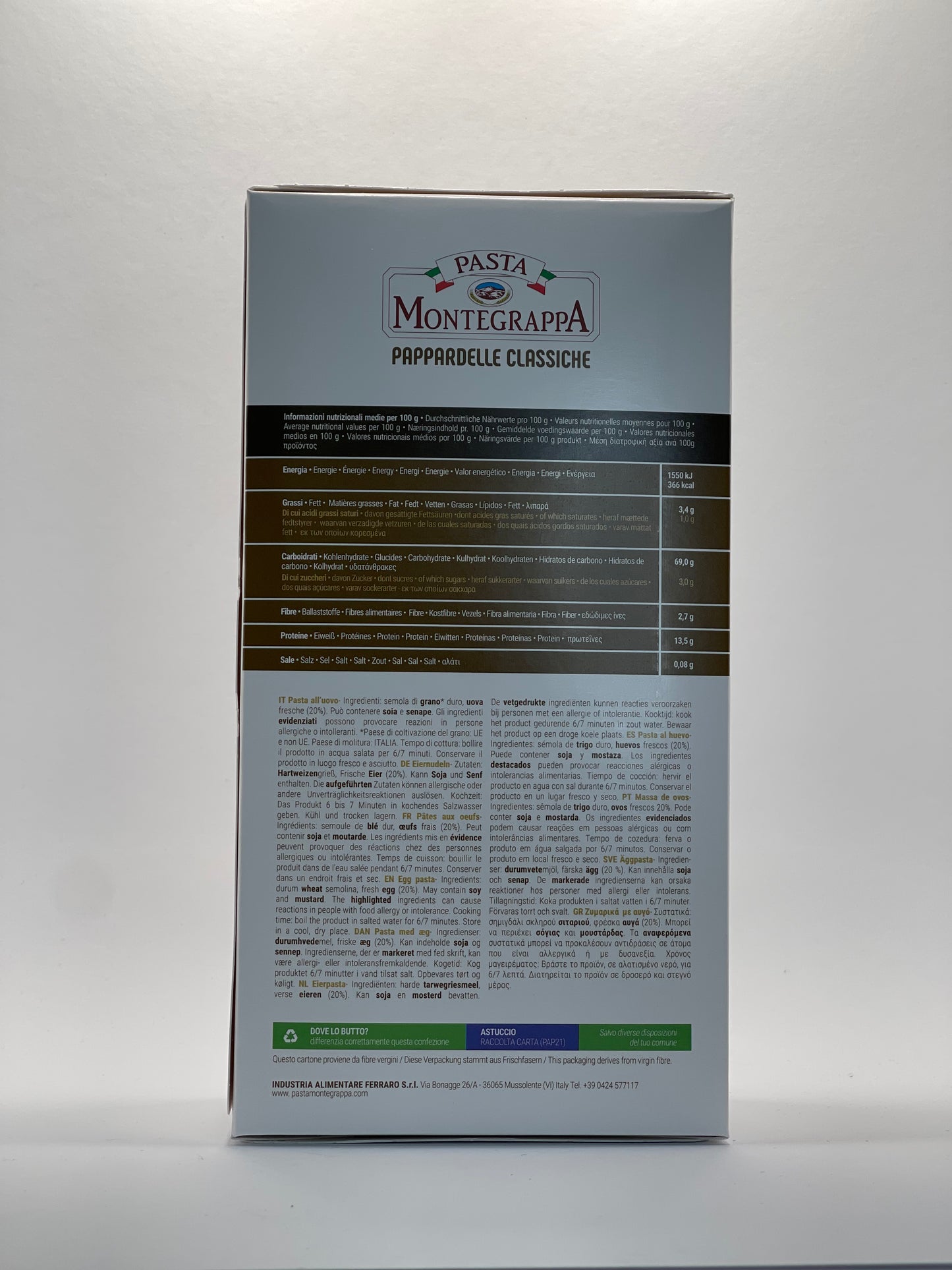 Montegrappa - Pappardelle all‘uovo - breite Bandnudeln mit Ei 500g