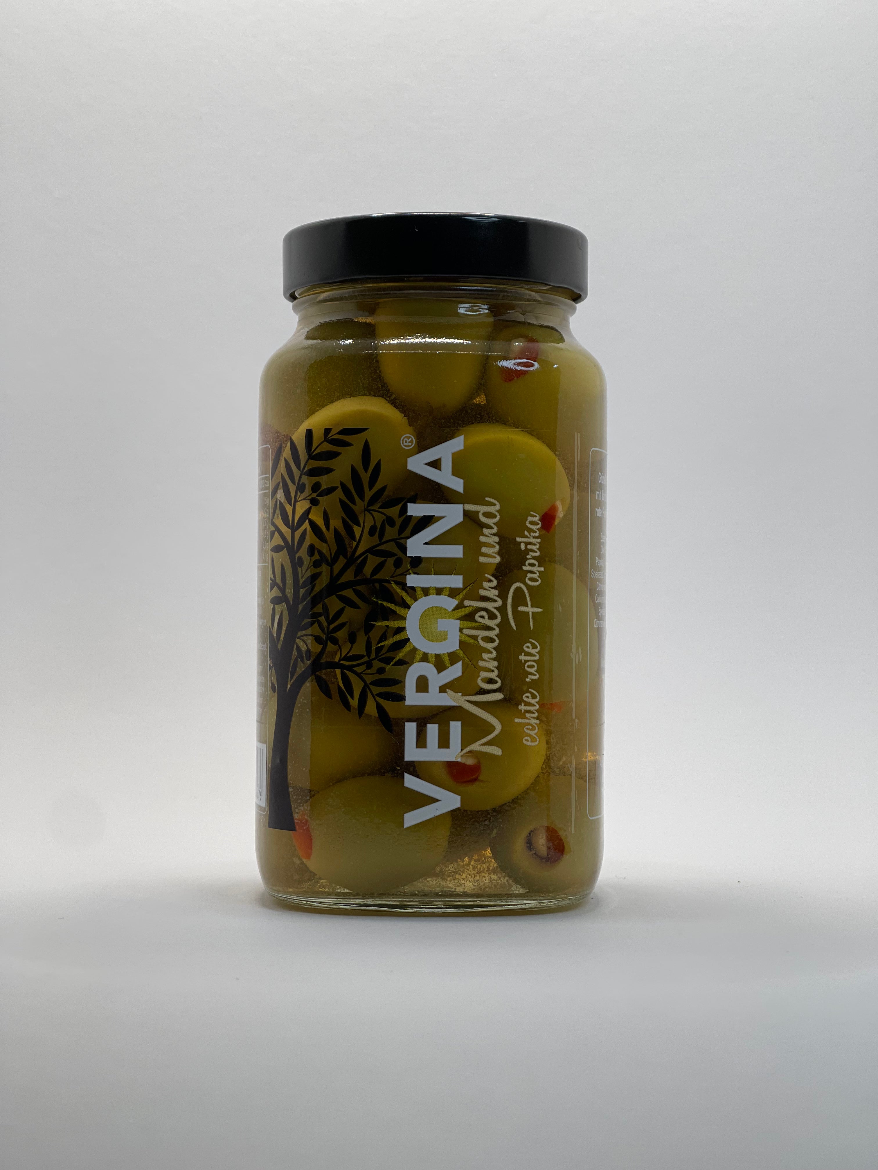 Vergina - griechische Oliven Mandel & Paprika 700ml – House of Gourmet Vergina - griechische Oliven Mandel & Paprika 700ml – House of Gourmet