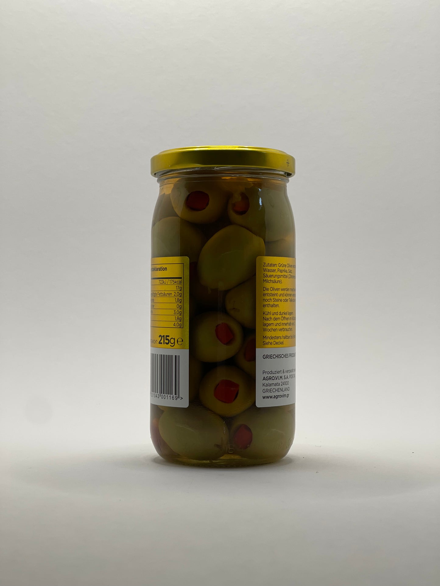 Iliada - grüne Oliven gefüllt mit Paprika 370g