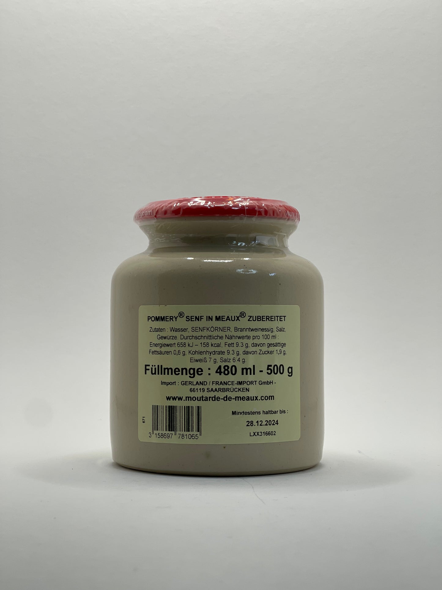 Moutarde de Meaux Pommery - körning - Französischer Pommery Senf 500g
