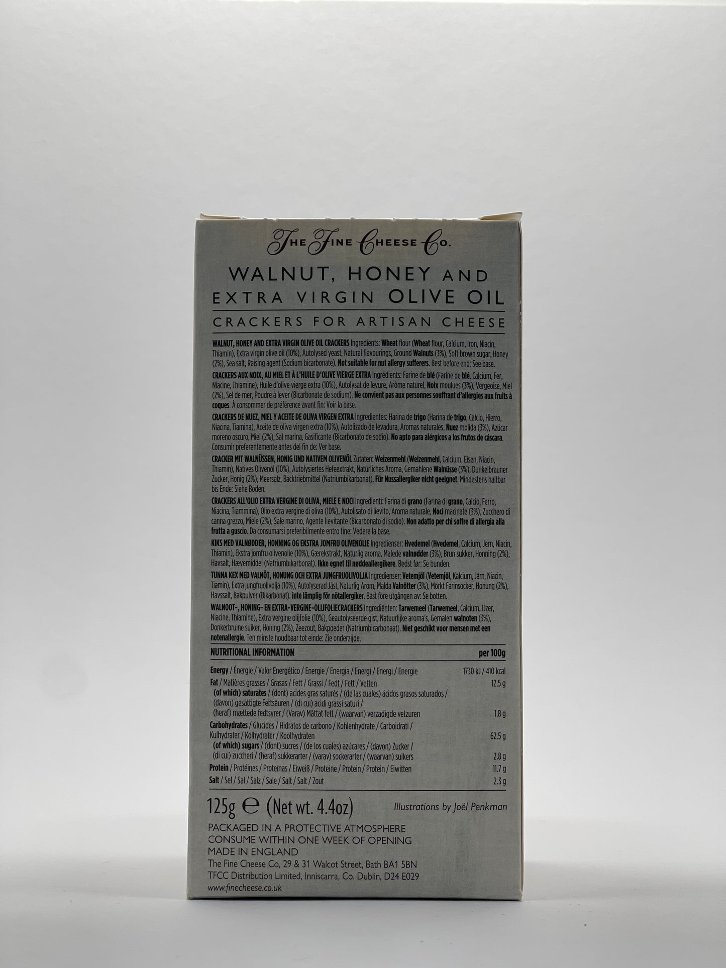 The Fine Cheese Company - Cracker mit Walnuss, Honig & Olivenöl 125g