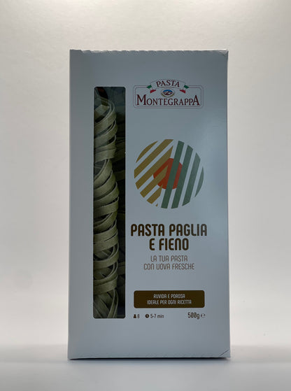 Montegrappa - Tagliatelle all'Uovo Paglia e fieno - Eiernudeln mit Spinat 500g