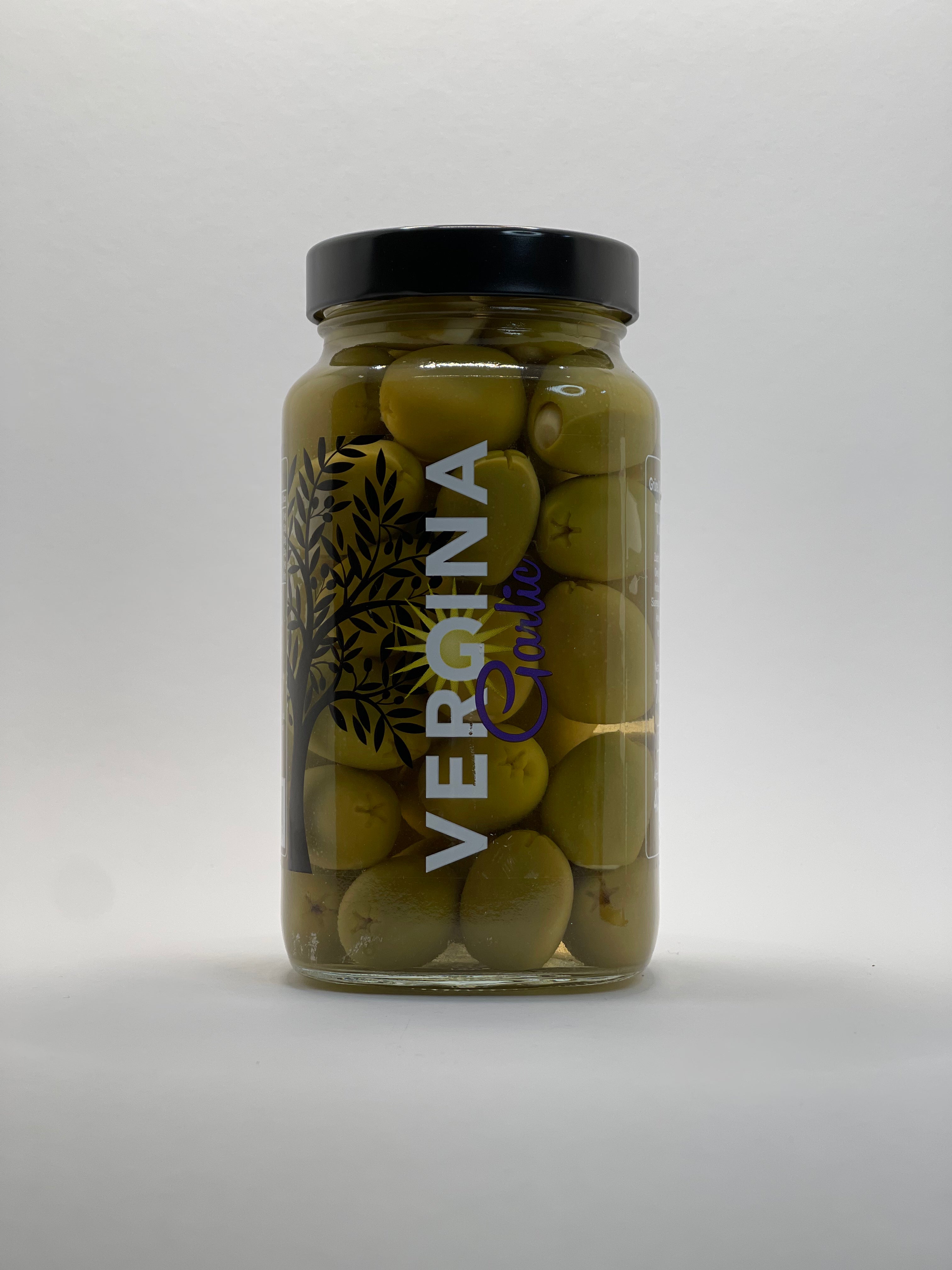 Vergina - griechische Oliven mit Knoblauch 700ml – House of Gourmet Vergina - griechische Oliven mit Knoblauch 700ml – House of Gourmet