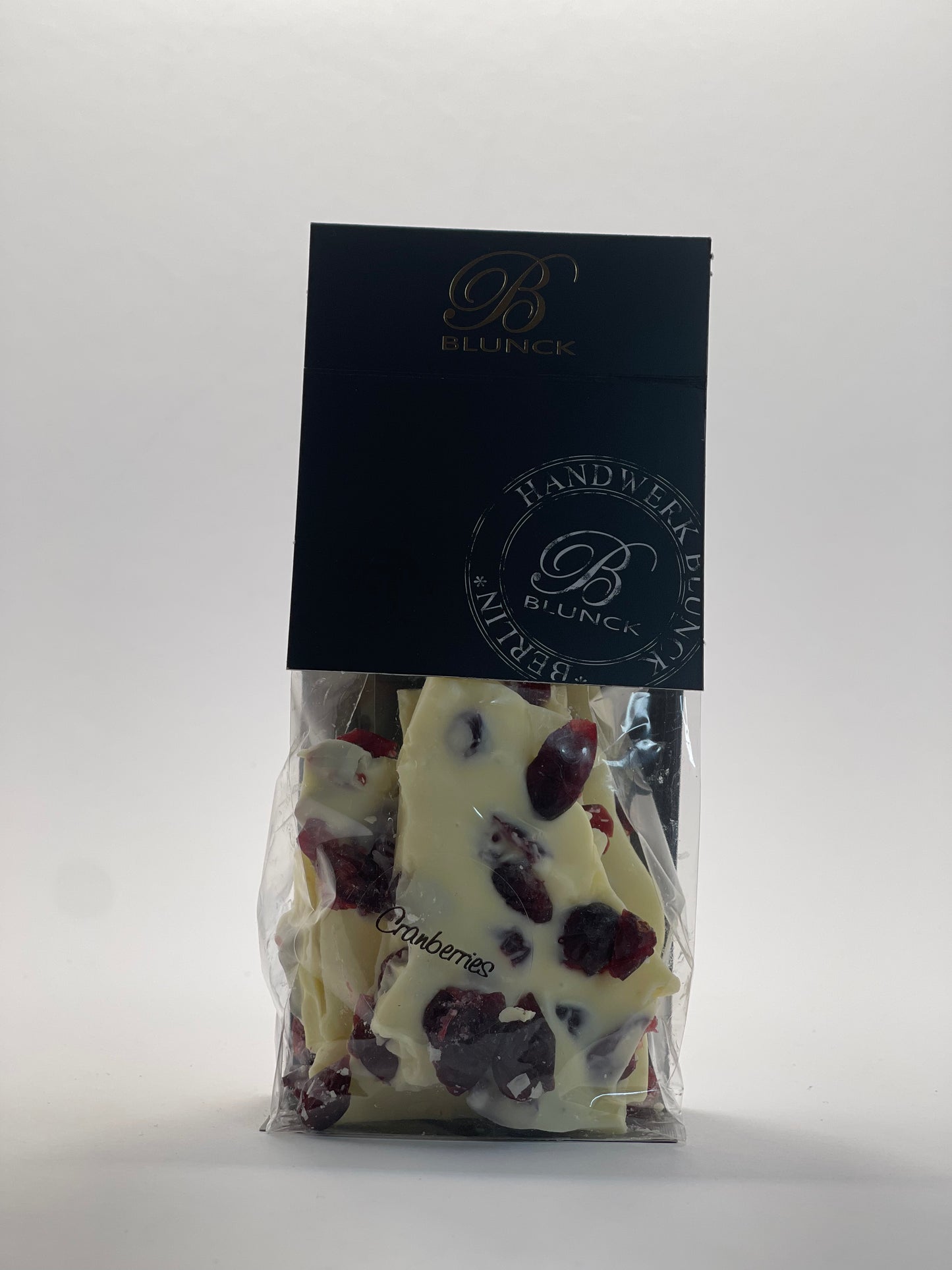 Blunck - weiße Bruchschokolade mit Cranberries 100g