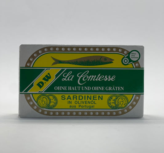 La Comtesse - Sardinen in Olivenöl ohne Haut und ohne Gräten 125g