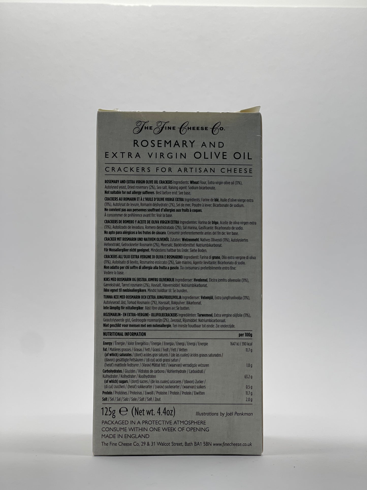 The Fine Cheese Company - Cracker mit Rosmarin & Olivenöl 125g